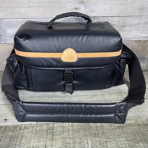 Vintage Camera Bag w/Shoulder Strap Black Soft Padded Vinyl Mohawk